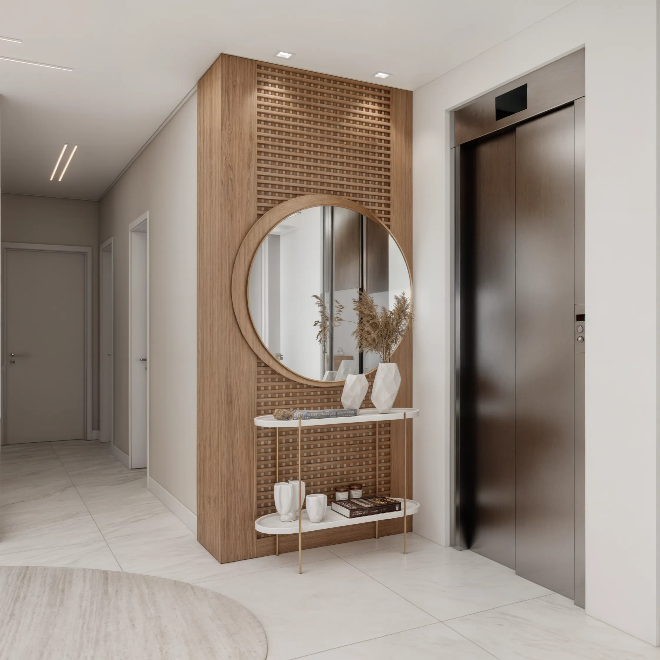 Área social com design contemporâneo